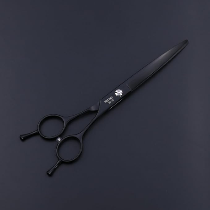 Purple Dragon 7.0 inch Professional Dog Grooming Hair Cutting Scissor &Curved Scissor&Chunker Shear Kit with Bag - for Pet Groomer or Family DIY Pet Use