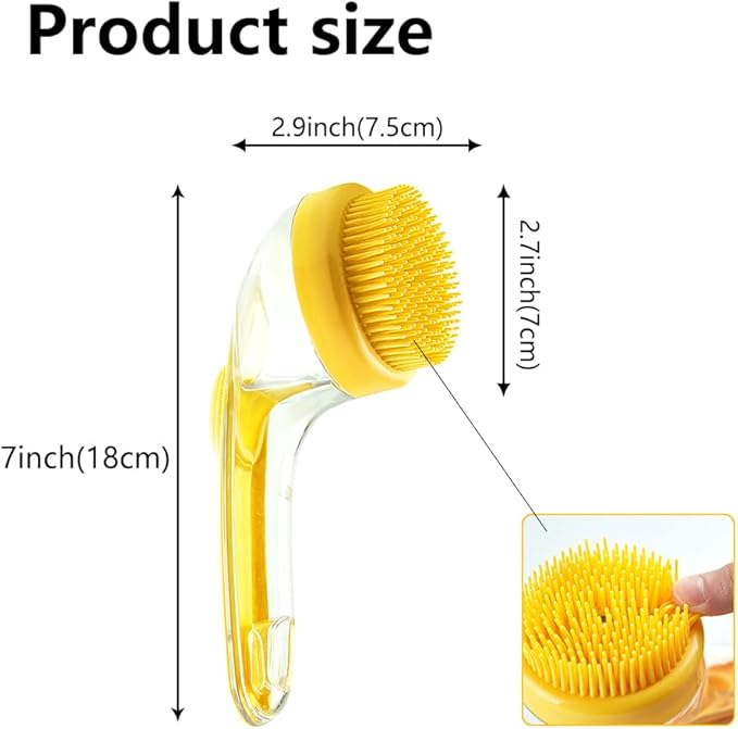 Pet Bath Brush, Dog Bath Brush, Cat Bath Brush, Dog Bath Supplies, Cat Grooming Supplies, Dog Grooming Supplies, Pet Shampoo Dispenses Designed Pet Brush, Pet Bath Massage Brush