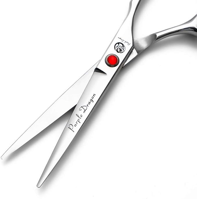 Purple Dragon 4“/5"/5.5"/6"/6.5"/7"/7.5"/8"/9"/10" Sharp Edge Salon Hair Cutting Shears - Pet/Dog Grooming Scissors with Bag - Perfect for Barber or Pet Groomer