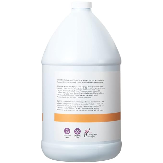 Ginger Lily Farms Dog & Pet Formula 2-in-1 Shampoo & Conditioner, 100% Vegan & Cruelty-Free, Coco Mango, 1 Gallon Refill (128 fl oz)