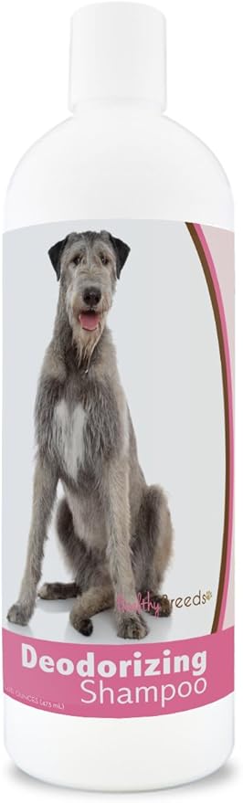 Healthy Breeds Irish Wolfhound Deodorizing Shampoo – Hypoallergenic, pH Balanced Cleanser with Essential Fatty Acids to Moisturize Dry Skin – Sweet Pea & Vanilla Scent – 16 oz