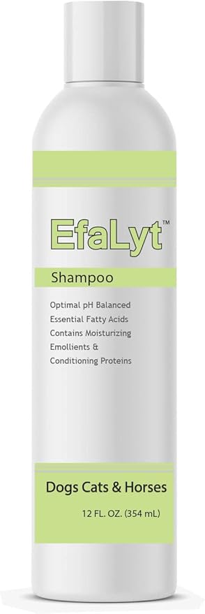 EfaLyt Hypoallergenic Shampoo for Pets - Blend of Proteins, Essential Fatty Acids - Control Flaking and Scaling - Optimal pH Balance - Natural Moisturizer - 12 fl oz