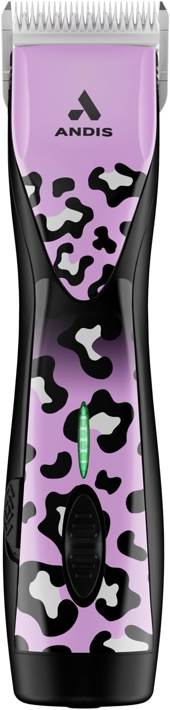 Andis 561458 Pulse Zr II Gabriel Feitosa Edition 5-Speed Detachable Blade Clipper, Cordless Animal/Dog Grooming, Removable Lithium Ion Battery, LED Charge Light, Wild Colorway