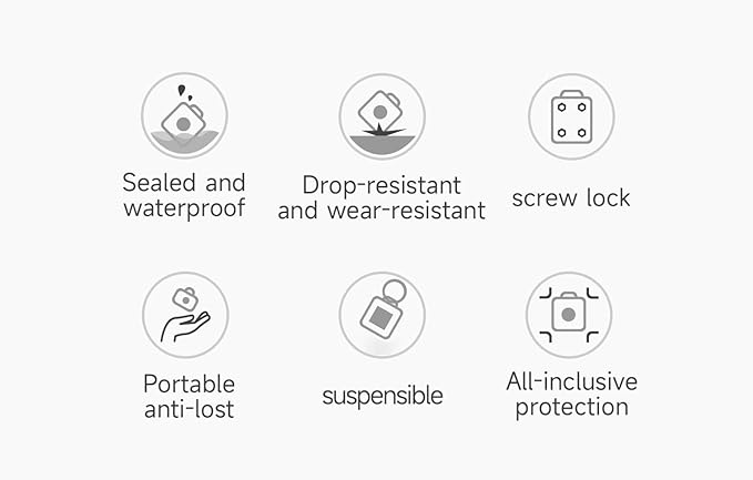 IP68 Waterproof Airtag Case for Dog Collar [1 Pack] Airtag Dog Collar Holder Hard TPU Full Protection Airtag Holder with Removable Handle Cat Dog GPS Tracker Anti Loss air tag Cover（Black）