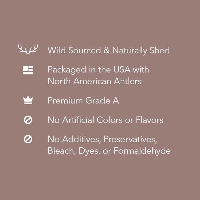 Amazon Brand – Wag Split Elk Antler, Naturally Shed, X-Large (Best for Dogs Over 45 lbs) (Pack of 4)