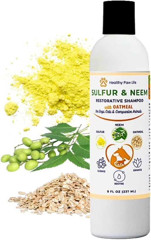 Healthy Paw Life's Sulfur & Neem Restorative Shampoo with Oatmeal