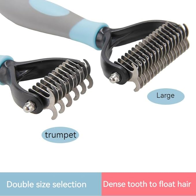 Pet Knotting Comb Dog Cleaning Shedding Knot Comb Quick Knot Removal Floating Hair Pet Supplies (Blue-black)