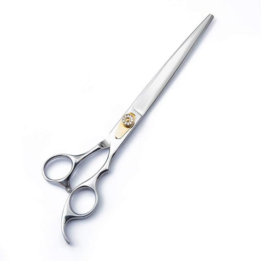 Professional Razor Edge Series - 8.0" Japan 440C Silver Personality Design Pet Grooming Cutting Scissors - Dog Big Chunker Shears
