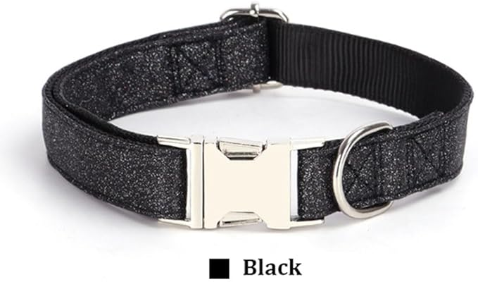 YSHOME&PET Bling Dog Collar with Bow Tie, Adjustable Bowtie Dog Collar with Metal Buckle D-Ring Soft Pet Collars for Cats Small Medium Large Boy or Girl Dogs Daily Walking or Holiday Party
