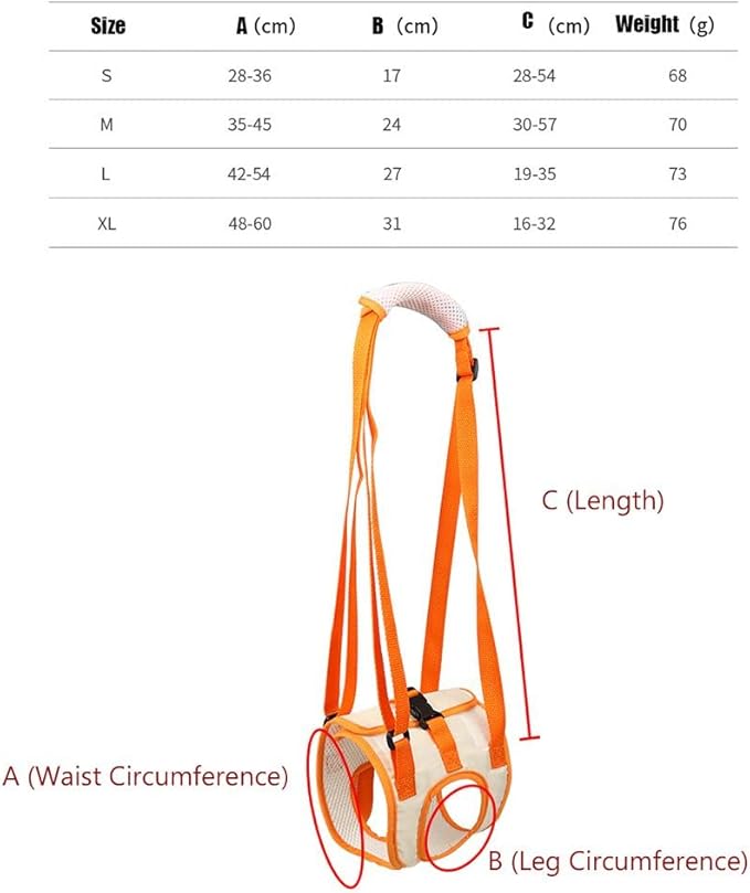 gofidin Pet Auxiliary Belt Lift Support Harness Disabled Dog Walking Belt Dog Hind Leg Support Sling