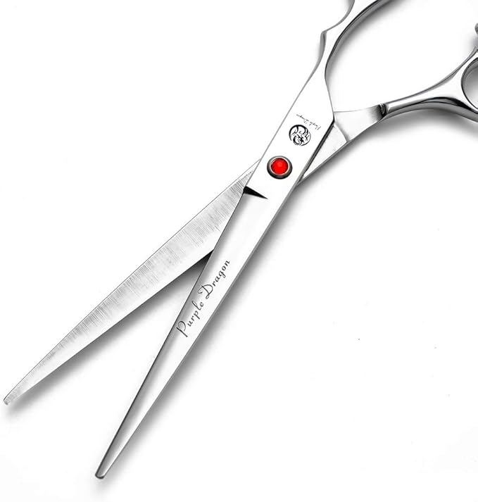 Purple Dragon 4“/5"/5.5"/6"/6.5"/7"/7.5"/8"/9"/10" Sharp Edge Salon Hair Cutting Shears - Pet/Dog Grooming Scissors with Bag - Perfect for Barber or Pet Groomer