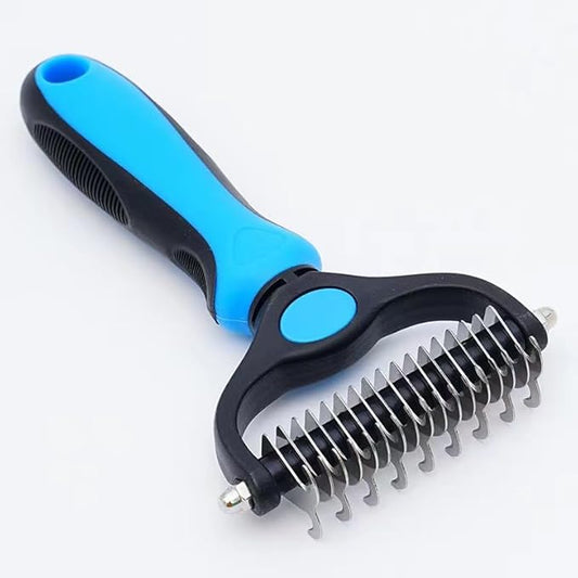 XIIELII 2-Sided Pet Grooming Brush for Dogs & Cats - Detangling Comb with Stainless Steel Teeth, Safe Deshedding Tool for Short/Long Hair(1 Piece)