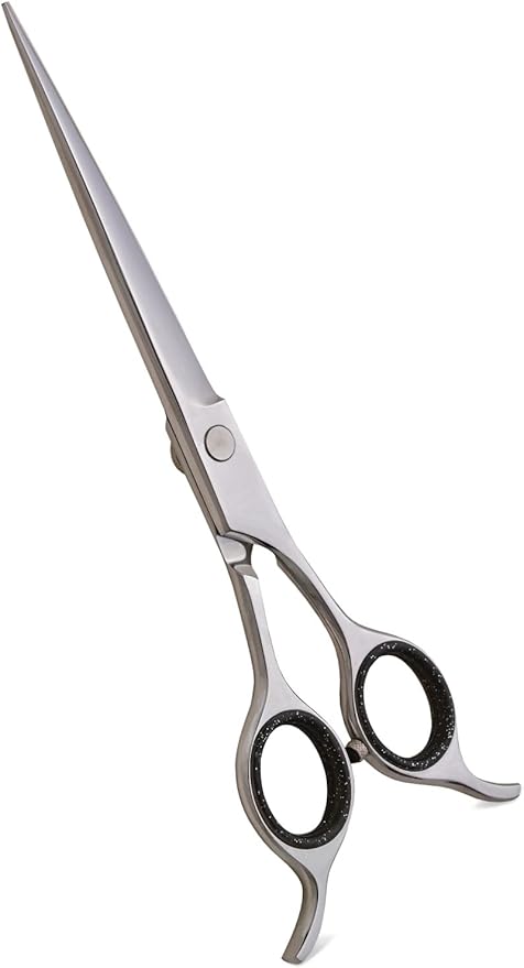 Professional Pet Grooming Scissors for Dogs and Cats Hair Cutting Shears 440C Japanese Steel Right Hand Comfortable Grip (Straight, 6.5 Inches)