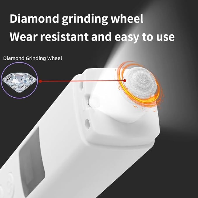Dog Nail Trimmers, 4-Speed Dog Nail Grinder, Painless & Quiet Pet Nail Trimmer for Large Dogs, Medium & Small Dogs/Cats（2 Grinder Wheels）