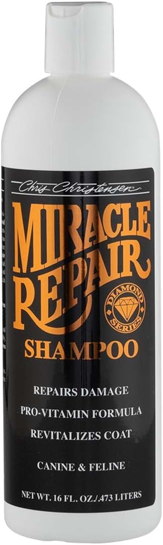 Chris Christensen Diamond Series Miracle Repair Dog Shampoo, Groom Like a Professional, Pro-Vitamin Formula, Made in The USA, 16 oz