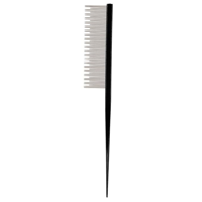 Round tooth metal dog comb is used for pet hair comb of dogs and cats to remove hair knots and entanglement. Professional pet hair comb styling comb(black)