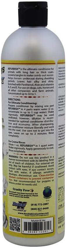 Groomer's Edge Re-Fur-Bish Pet Conditioner, 16-Ounce