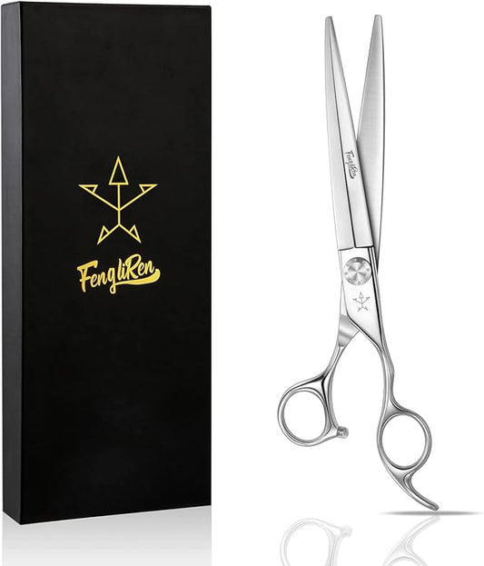 High-end Professional Dog Grooming Scissors Pet Grooming Shears 7.5 Inch Extremely Very Sharp Made Of Advanced Stainless Steel Alloy By Hand For Dog Cat Other Animals And Horse Breeder