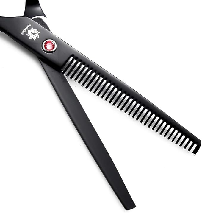 Dream Reach 7.0 Inches Professional Pet Cat Dog Grooming Shears Scissors, Straight, Curved, Thinning/Blending/Chunking Scissors Kit (3-Set Blunt Tip)