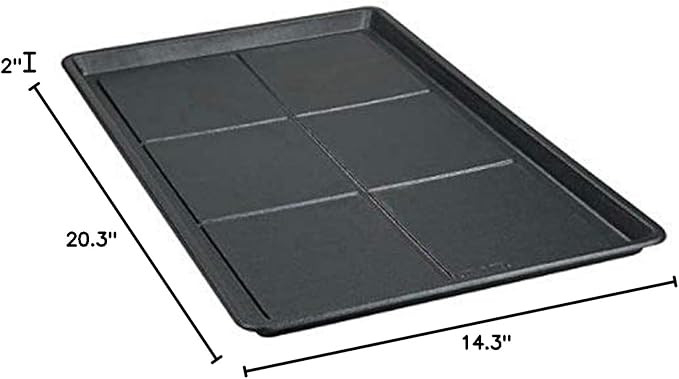 ProSelect Replacement Floor Trays - Durable Easy-to-Clean Plastic Trays for Everlasting Crates - X-Small, 18" x 12", Black
