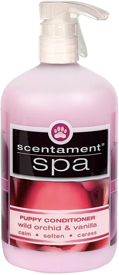 Best Shot Scentament Spa Puppy Conditioner, Ideal Skin Care Product, Pet Supplies, Hypoallergenic Puppy and Dog Conditioner, Wild Orchid and Vanilla Fragrance, 16 Oz