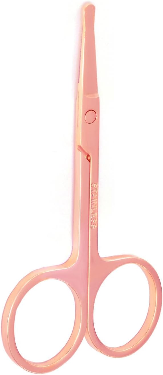 3.5 Inch Silent Pet Grooming Tiny Safety Scissors for Cats & Dogs - Quiet Alternative to Electric Clippers for Sensitive Pets (Copper)