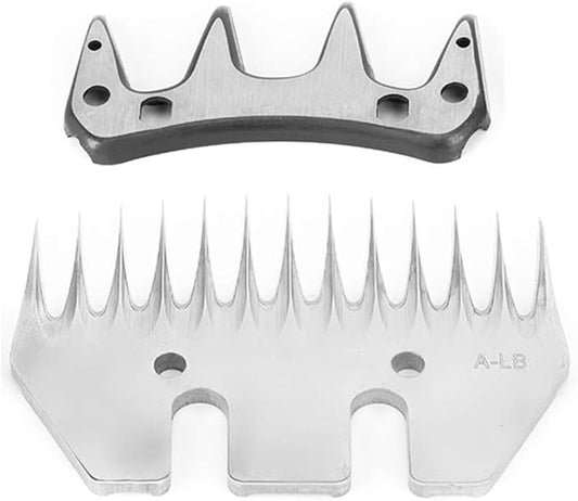 Sheep Shears Blades, Stainless Steel Sheep Clippers Blade Replacement Shearing Combs and Cutters for Goats Clipper(13 Tooth Straight Blade (+ Swing Blade))