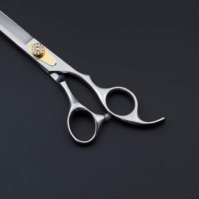 Professional Razor Edge Series - 8.0" Japan 440C Silver Personality Design Pet Grooming Cutting Scissors - Dog Big Chunker Shears