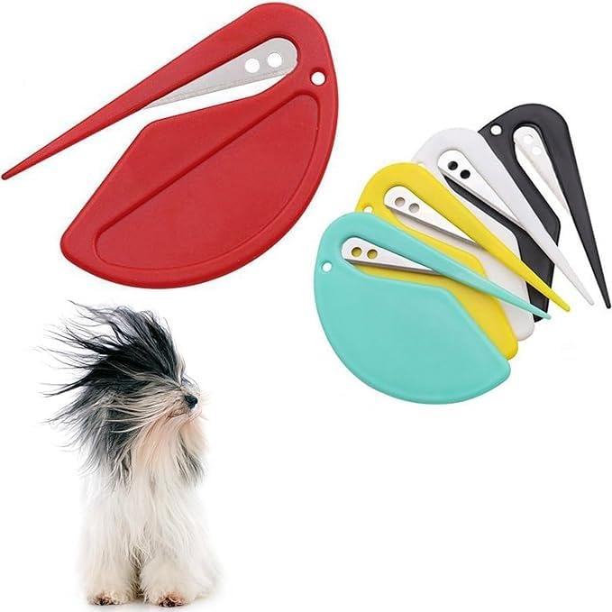 Knots Comb for Cat Matted Dog Hair Removal Tool Cats Knotting Hair Cutter Combs Tangled Hair Trimmer Styler for Long-Haired Pets, 1 Pcs, Black-B