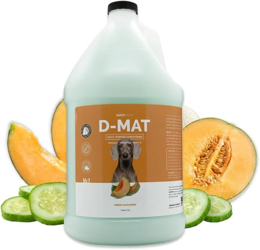 Bark2Basics D-Mat Dog Conditioner, 1 Gallon – All Natural, Multi-Purpose, Eliminates Static, No Additives, Dematting, Aids in DeShedding, Professional