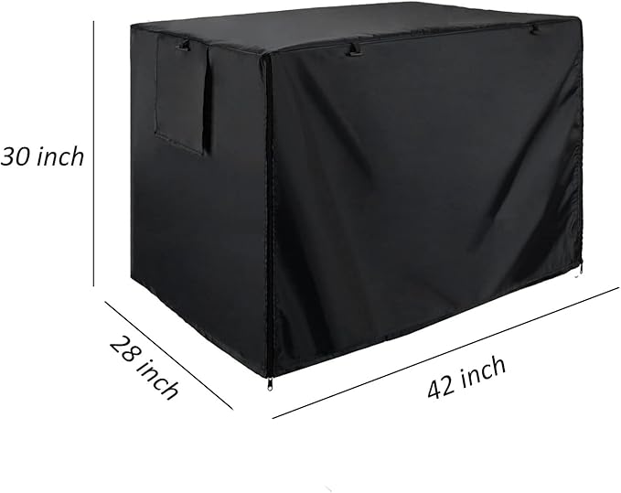 kefit Dog Crate Cover 42 inch, Kennel Cover for Dog Cage, Black