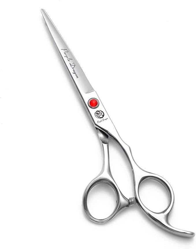 Purple Dragon 4“/5"/5.5"/6"/6.5"/7"/7.5"/8"/9"/10" Sharp Edge Salon Hair Cutting Shears - Pet/Dog Grooming Scissors with Bag - Perfect for Barber or Pet Groomer