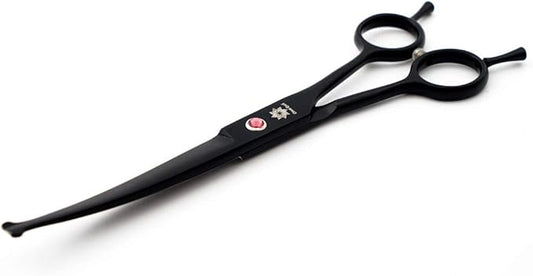 Dream Reach 7.0 Inches Professional Pet Cat Dog Grooming Shears Scissors, Straight, Curved, Thinning/Blending/Chunking Scissors Kit (Upwrap Cutting)