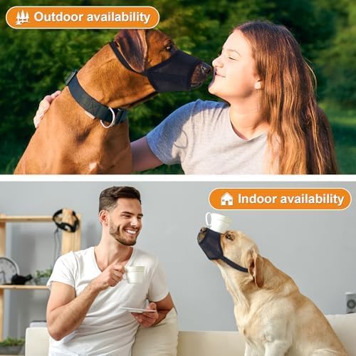 Dog Mouth, Soft Mesh Mouth for Small, Medium and Large Dogs, Anti-Biting Barking Chewing, Breathable Drinking Adjustable Cleaning, for German Shepherd Husky Labrador Retriever (Blue) (XL)