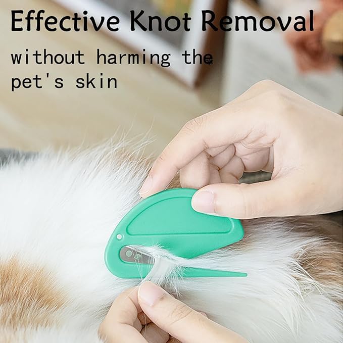 Knots Comb for Cat Matted Dog Hair Removal Tool Cats Knotting Hair Cutter Combs Tangled Hair Trimmer Styler for Long-Haired Pets, 1 Pcs, Black-B