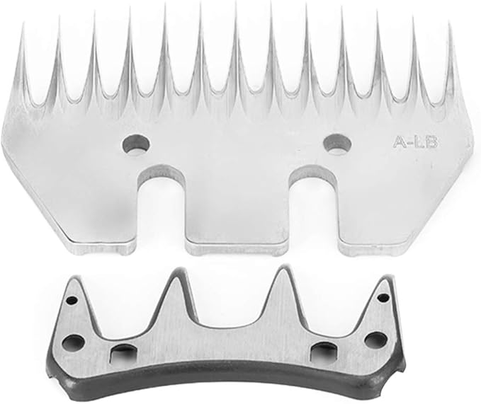 Sheep Shears Blades, Stainless Steel Sheep Clippers Blade Replacement Shearing Combs and Cutters for Goats Clipper(13 Tooth Straight Blade (+ Swing Blade))