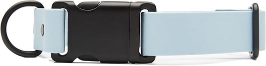 FABLE Signature Collar - Lightweight, Waterproof, & Durable Dog Collar - Coated Webbing Collar with Aluminum Buckle - Easy On/Off & Re-Sizing - Easy to Clean - Light Blue - Extra Small