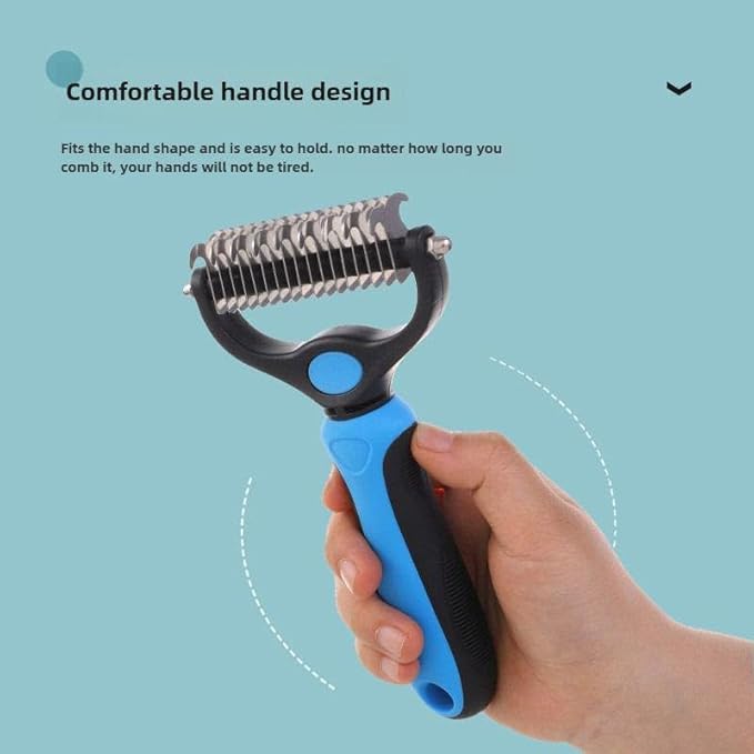 Pet Comb Ultimate Dog Grooming Set: Professional Deshedding Brushes for Dogs & Cats – Perfect for Long-Haired Breeds, Flea Removal, & Dematting(Red, For Large and Medium Dogs)