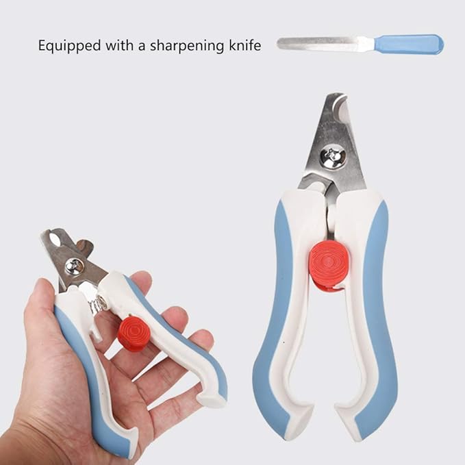 OMEM Bird Nail Clippers with Grinding Nail Scissors Tool Pet Parrot Claw Care (Pink,S)