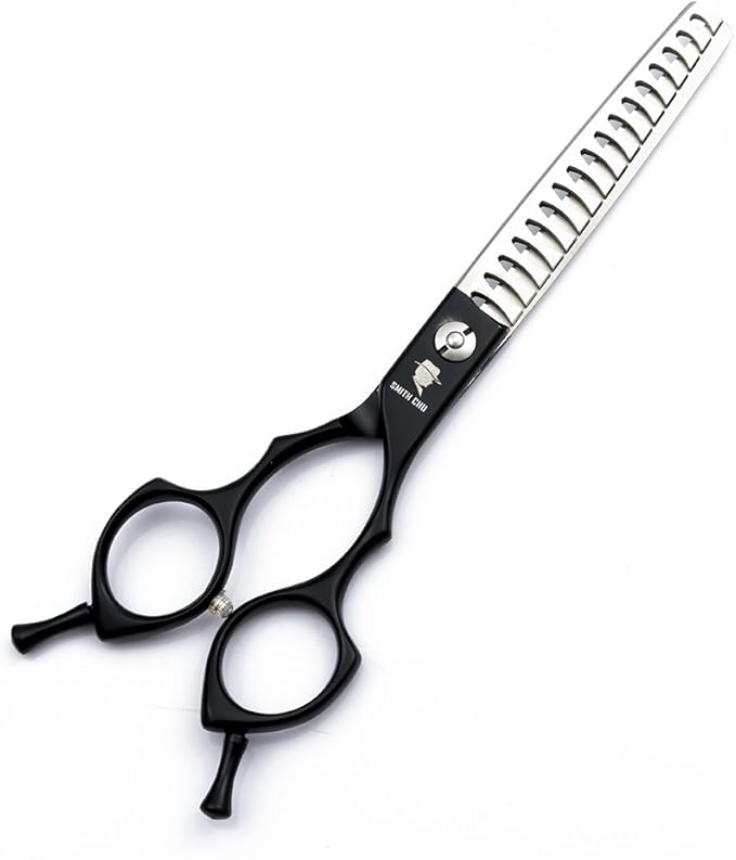 Smith Chu Professional Pet Dog Grooming Scissors Kit - Premium Stainless Steel Straight Curved Thinning Blade Dog Hair Cutting Shears Set
