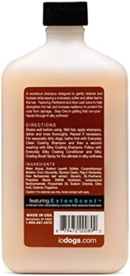 Everyday Isle of Dogs Silky Coating Dog Shampoo for Yorkies,Beagles and Spaniels (16.9 oz/Jasmine and Vanilla)