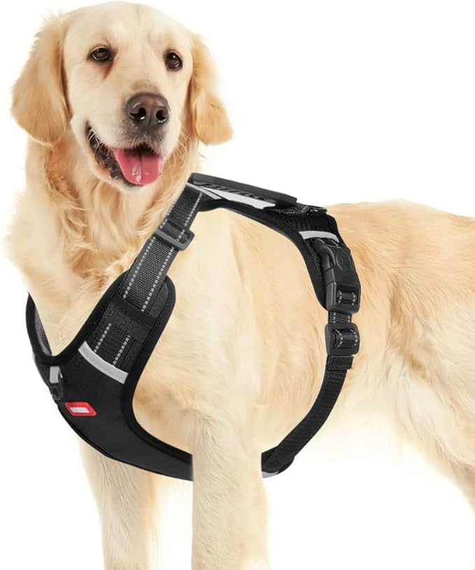 No Pull Dog Harness Reflective No Choke Pet Padded Vest Harness for Small Medium Large Dogs,Breathable Heavy Duty Dog Walking Harness with Easy Control Handle for Outdoor Training Running