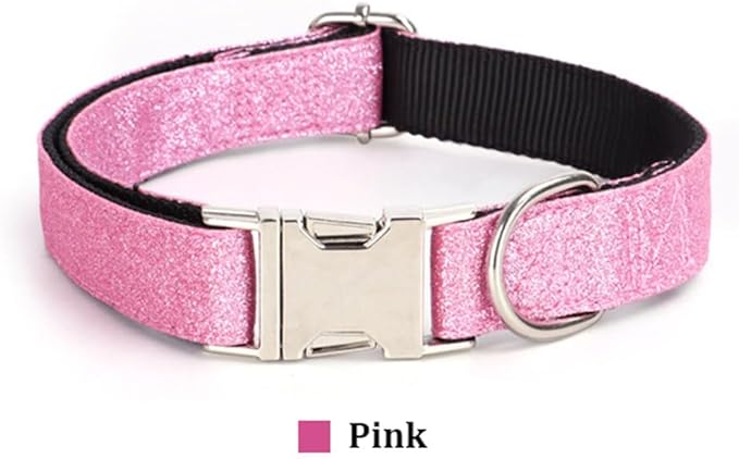YSHOME&PET Bling Dog Collar with Bow Tie, Adjustable Bowtie Dog Collar with Metal Buckle D-Ring Soft Pet Collars for Cats Small Medium Large Boy or Girl Dogs Daily Walking or Holiday Party