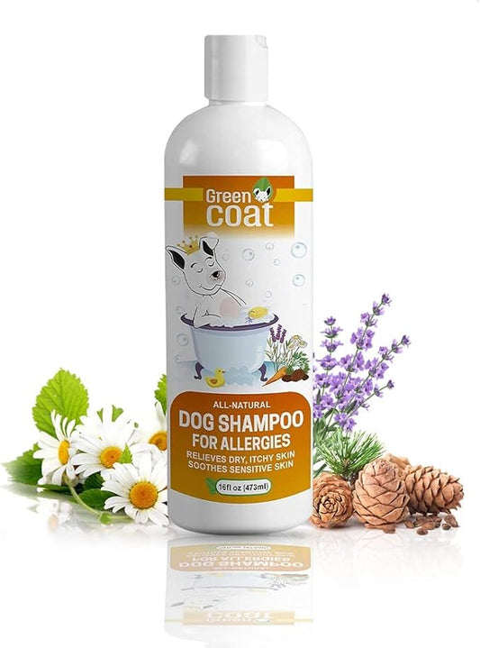 All-Natural Dog Shampoo for Sensitive Skin | Natural and Organic Ingredients | Skin Cleansing Properties, Relieves Dry Itchy Skin | for Dogs with Sensitive and Skin | 16fl oz 473 ml.