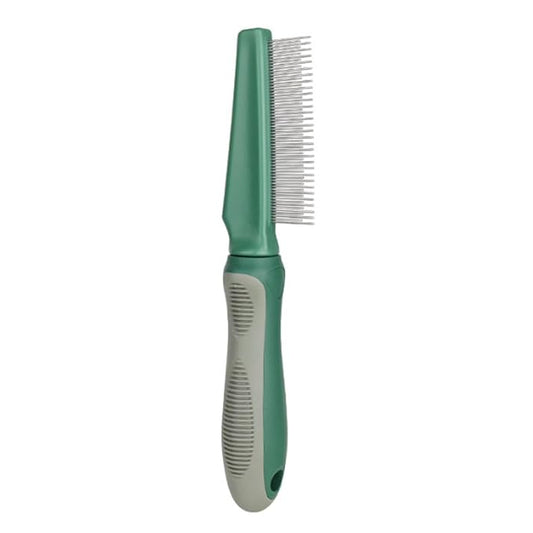 Pet Comb, Pet stainless steel comb with Long & Short Teeth for Home Grooming Kit, DIY Dog & Cat Grooming