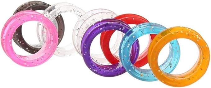 5Pcs Pink Silicone Scissors Finger Rings Grips Grooming Shear Thumb Inserts Finger Protector Ring for Barber Hair Cutting Scissors Pet Shears,Grooming