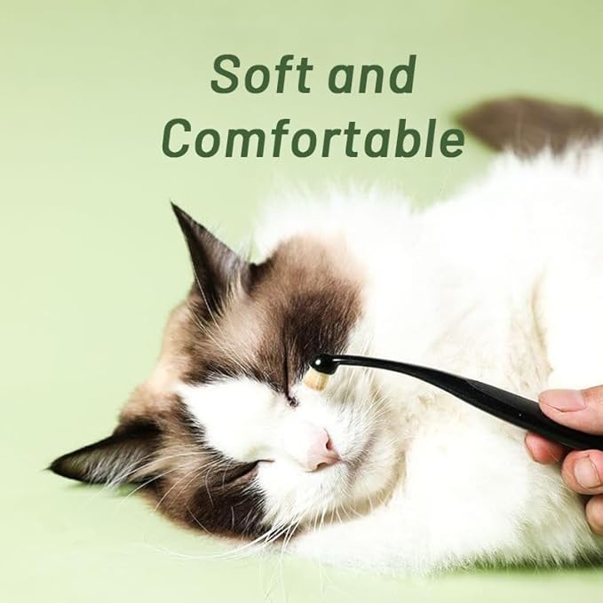 Dog and Cat Eye Powder Brush - 4 Pack Tear Stain Remover Brush with Washable Fiber Ergonomic Handle (4 Pack)