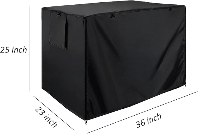 kefit Dog Crate Cover 36 inch, Kennel Cover for Dog Cage, Black