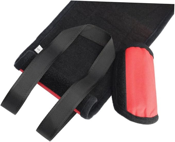 Pet Assist Sling Dog Harness with Handle Red M Size Dog Lift Support for Recovery Lightweight and Foldable