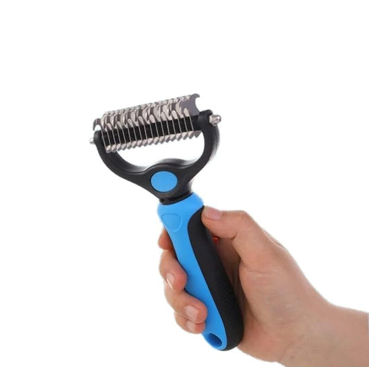 Pet Comb Ultimate Dog Grooming Set: Professional Deshedding Brushes for Dogs & Cats – Perfect for Long-Haired Breeds, Flea Removal, & Dematting (Blue, For Cats ans small dogs)